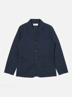 Universal Works London Jacket In Navy Twill