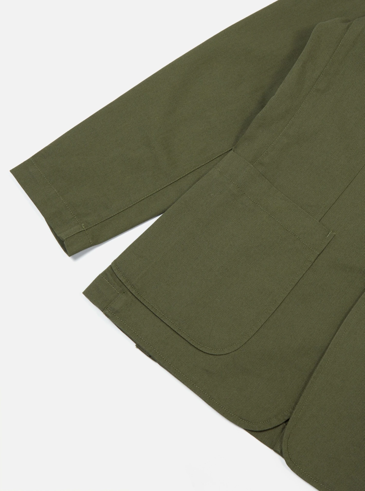 Universal Works London Jacket In Light Olive Twill - Image 6
