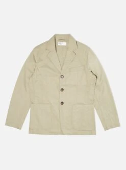 Universal Works London Jacket In Stone Twill