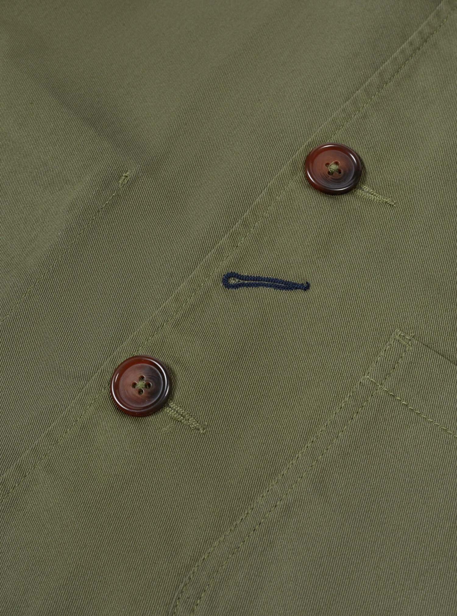 Universal Works Bakers Jacket In Light Olive Twill - Image 4