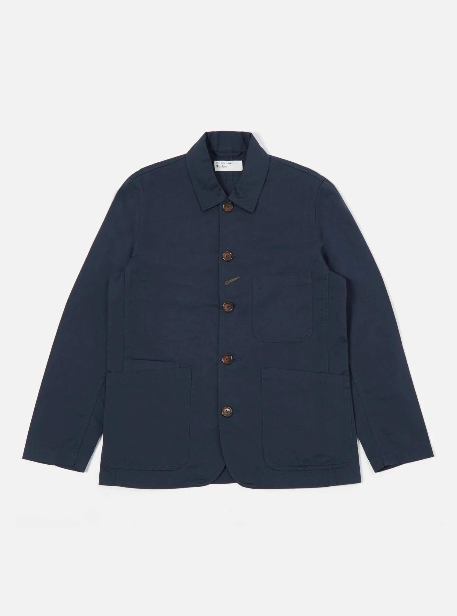 Universal Works Bakers Jacket In Navy Twill