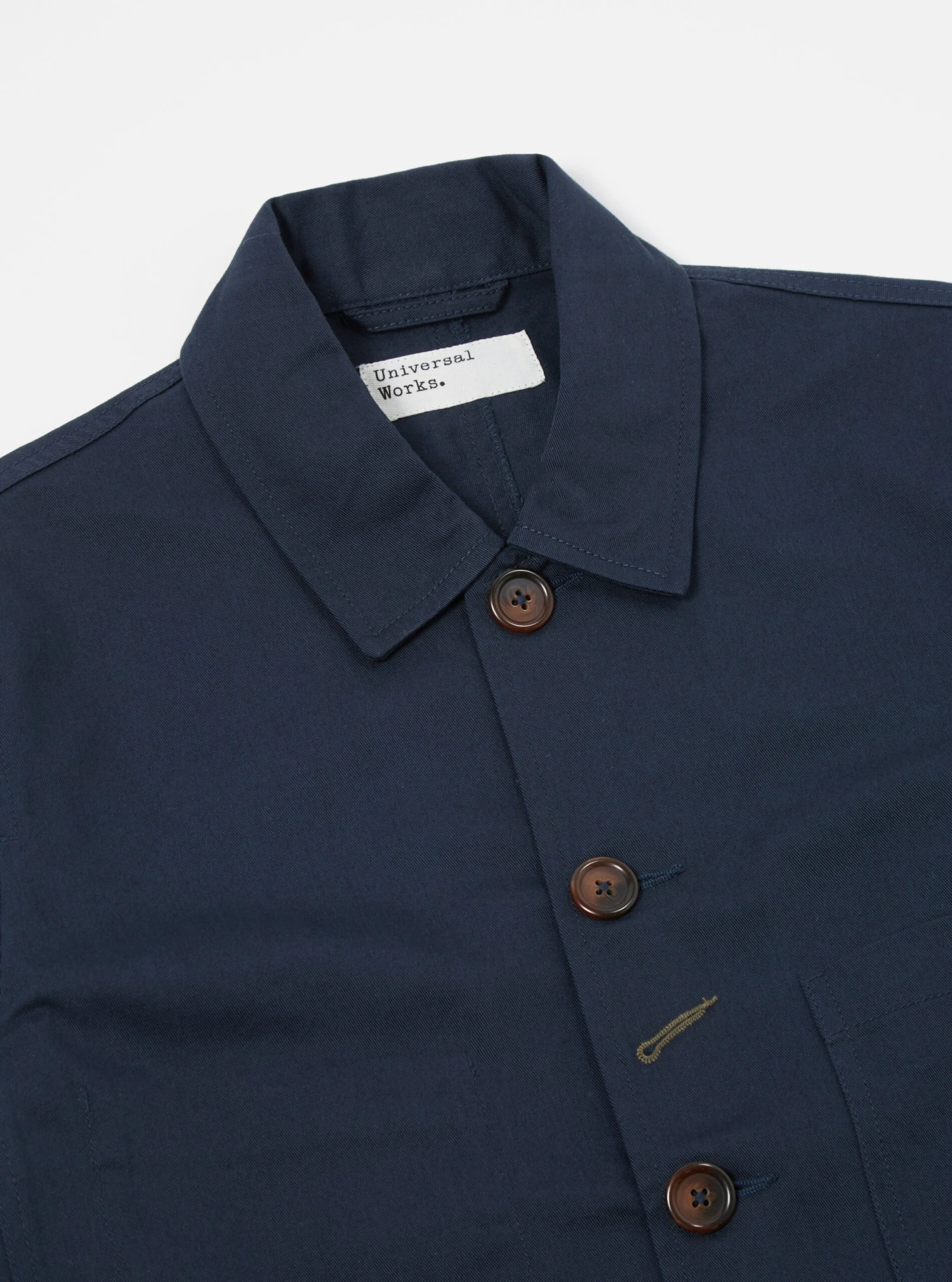 Universal Works Bakers Jacket In Navy Twill - Image 3
