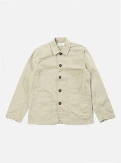 Universal Works Bakers Jacket In Stone Twill