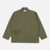 Universal Works Kyoto Work Jacket In Light Olive Twill
