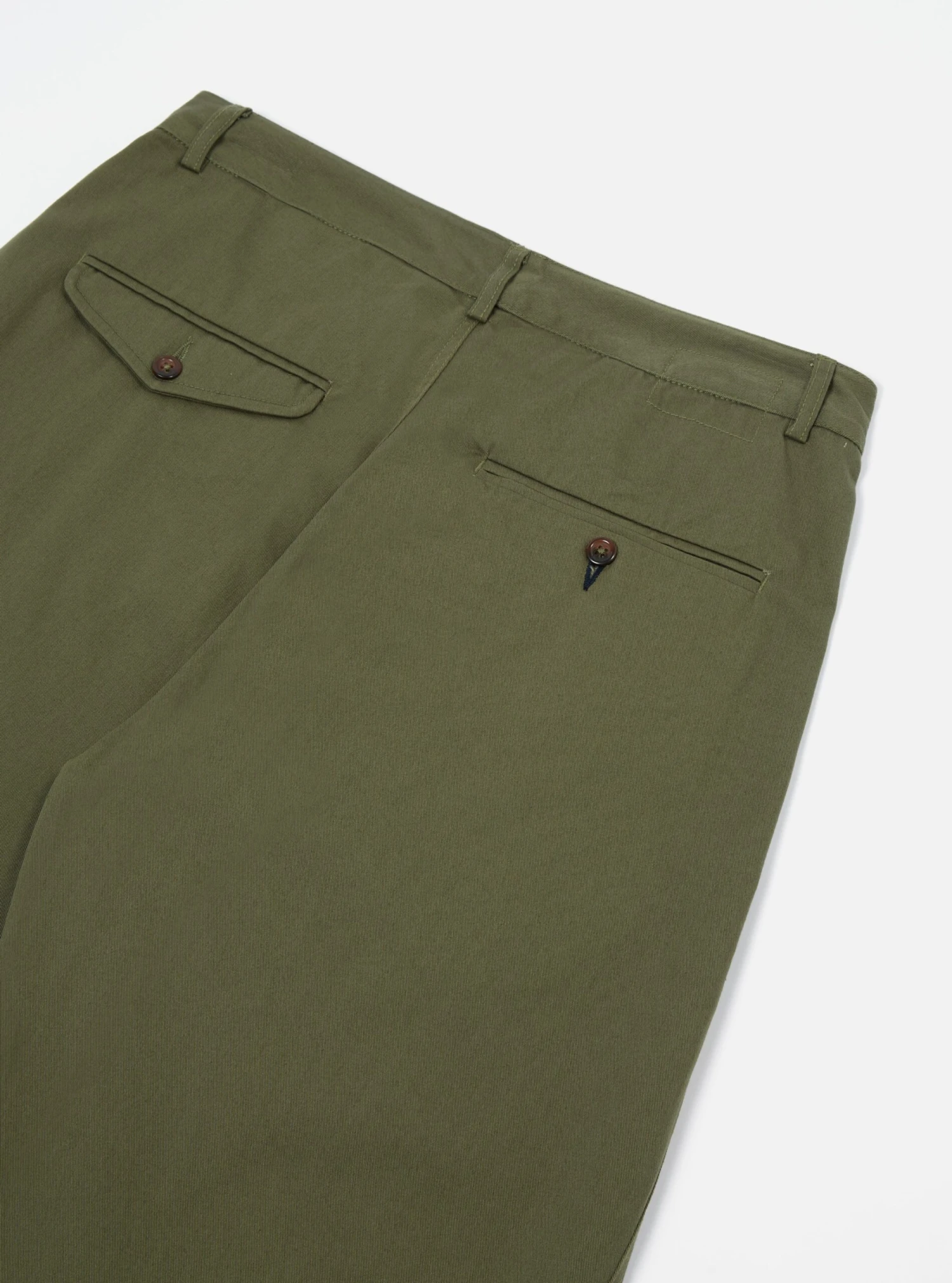 Universal Works Curved Pant In Light Olive Twill - Image 4