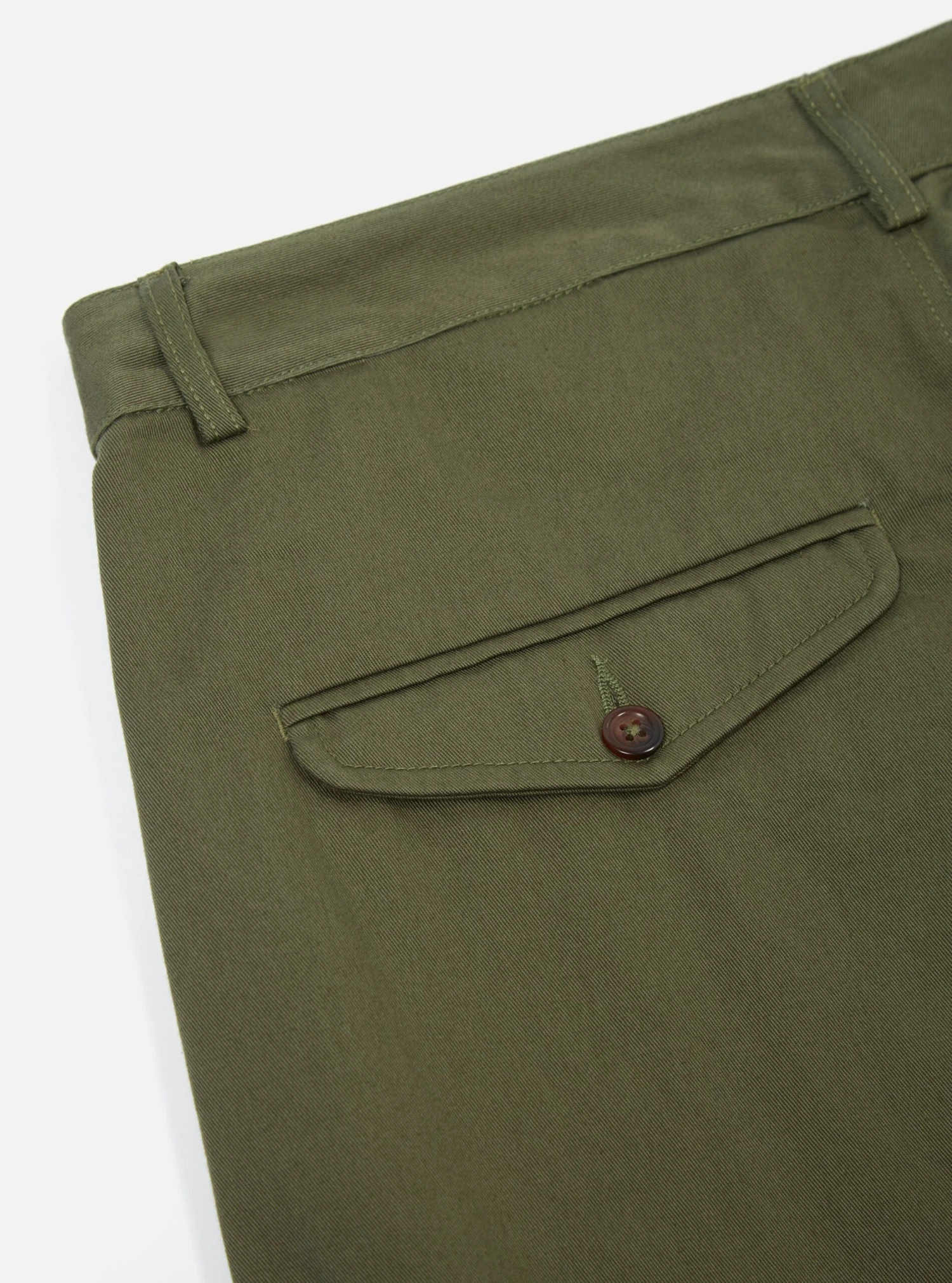 Universal Works Curved Pant In Light Olive Twill - Image 6