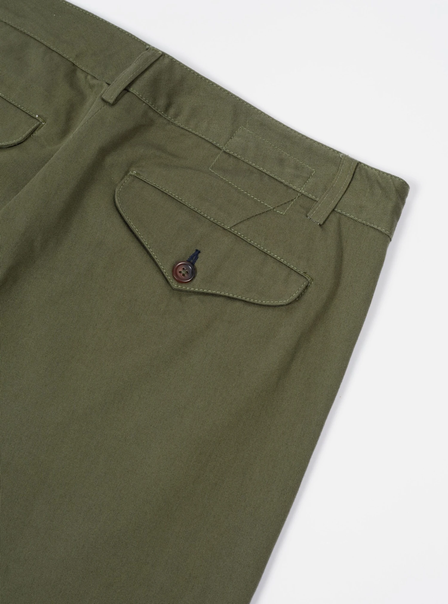 Universal Works Aston Pant In Light Olive Twill - Image 6