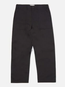 Universal Works Fatigue Pant In Black Twill