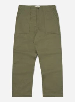Universal Works Fatigue Pant In Light Olive Twill