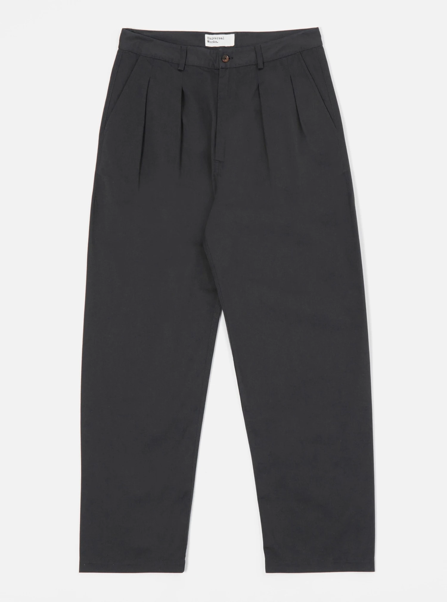 Universal Works Double Pleat Pant In Black Twill