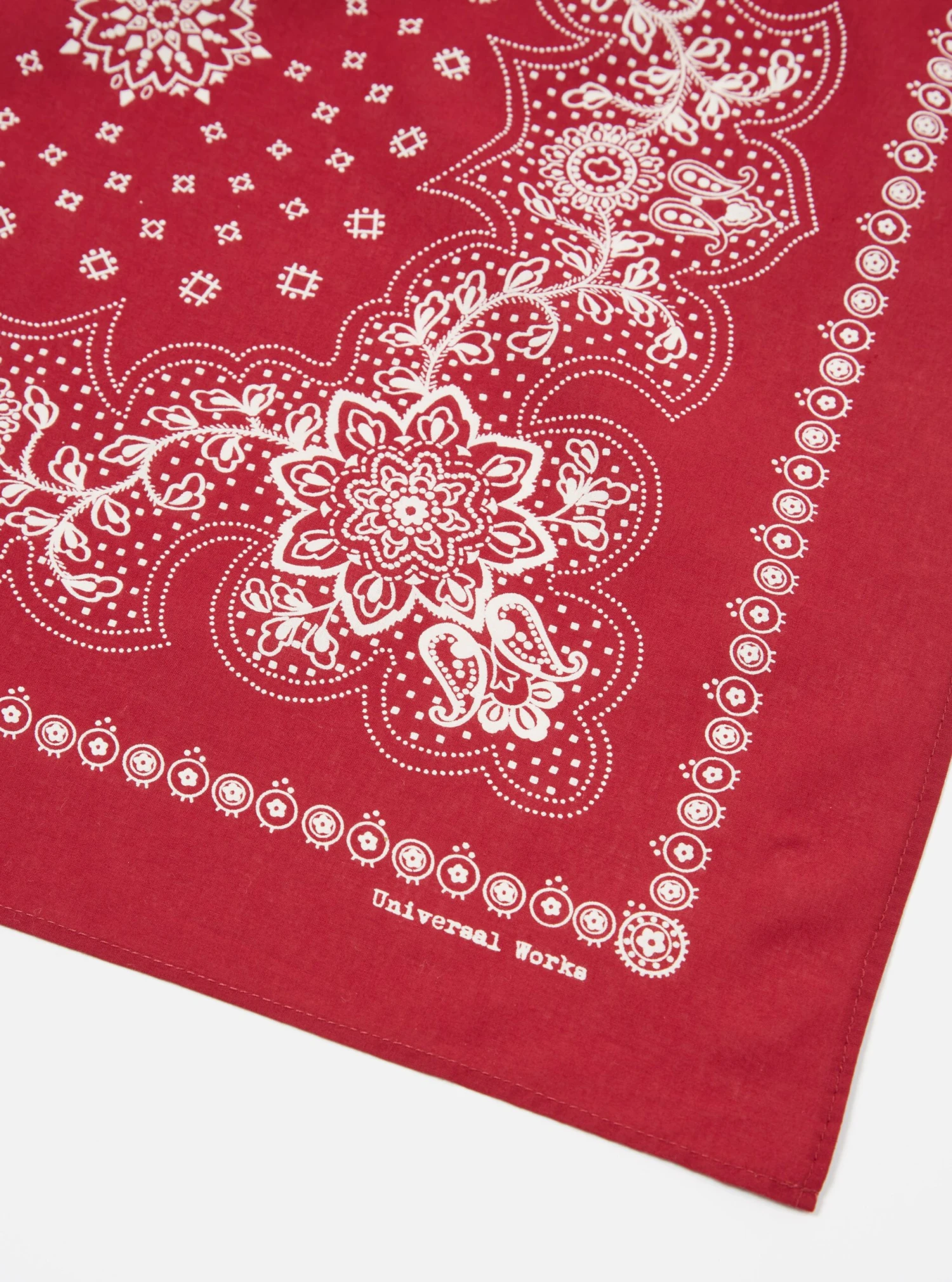 Universal Works Neckerchief In Red Classic Bandana - Image 2
