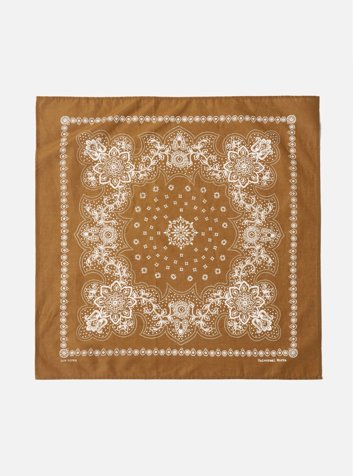 Universal Works Neckerchief In Dark Mustard Classic Bandana