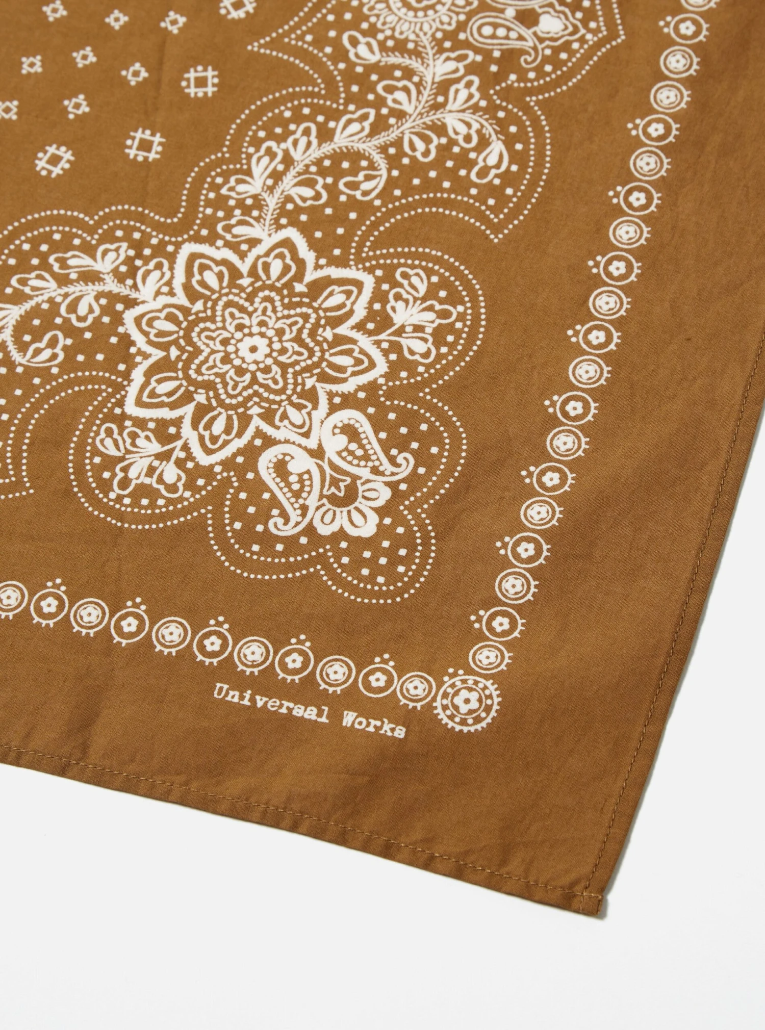 Universal Works Neckerchief In Dark Mustard Classic Bandana - Image 2