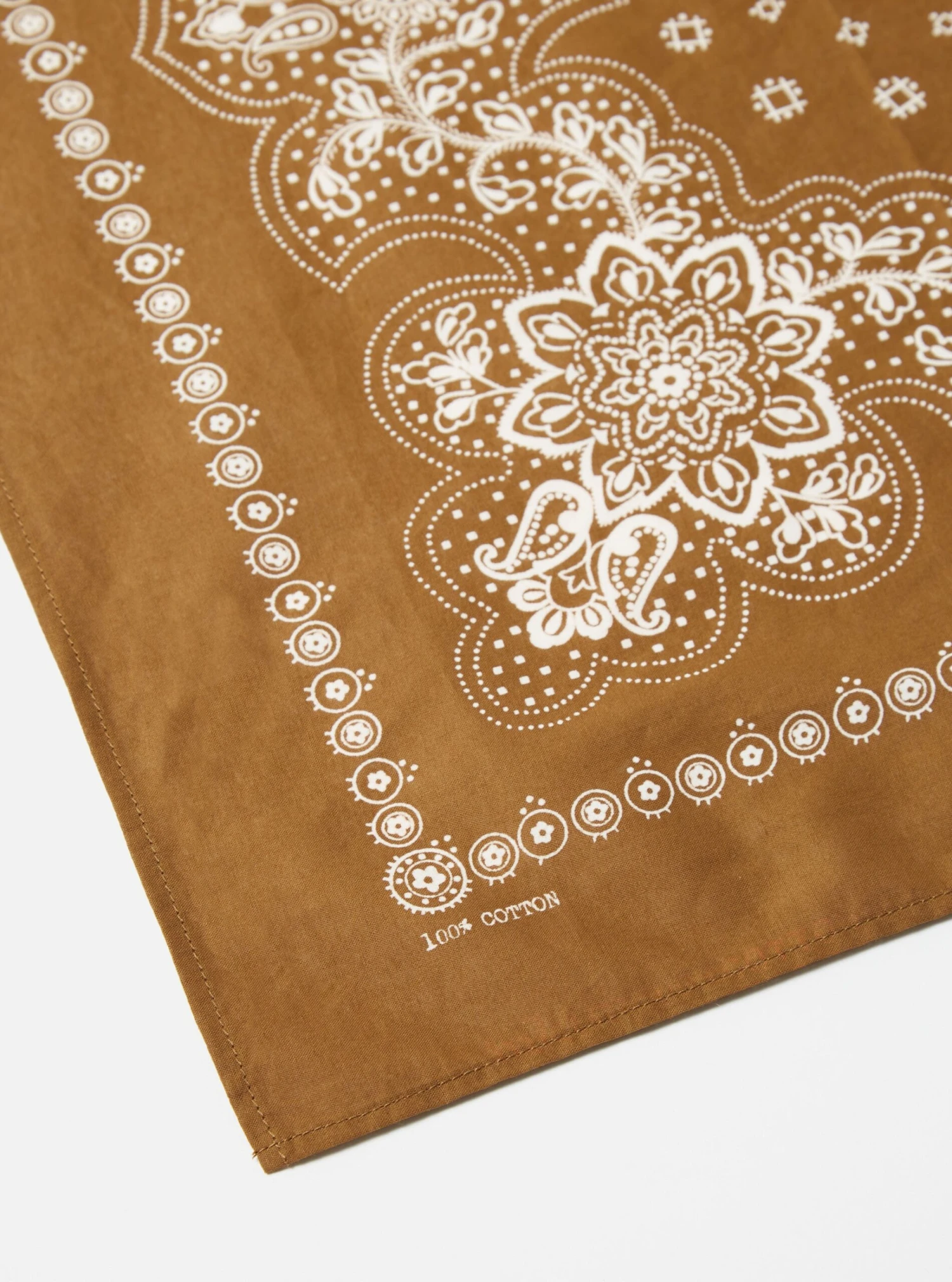 Universal Works Neckerchief In Dark Mustard Classic Bandana - Image 3