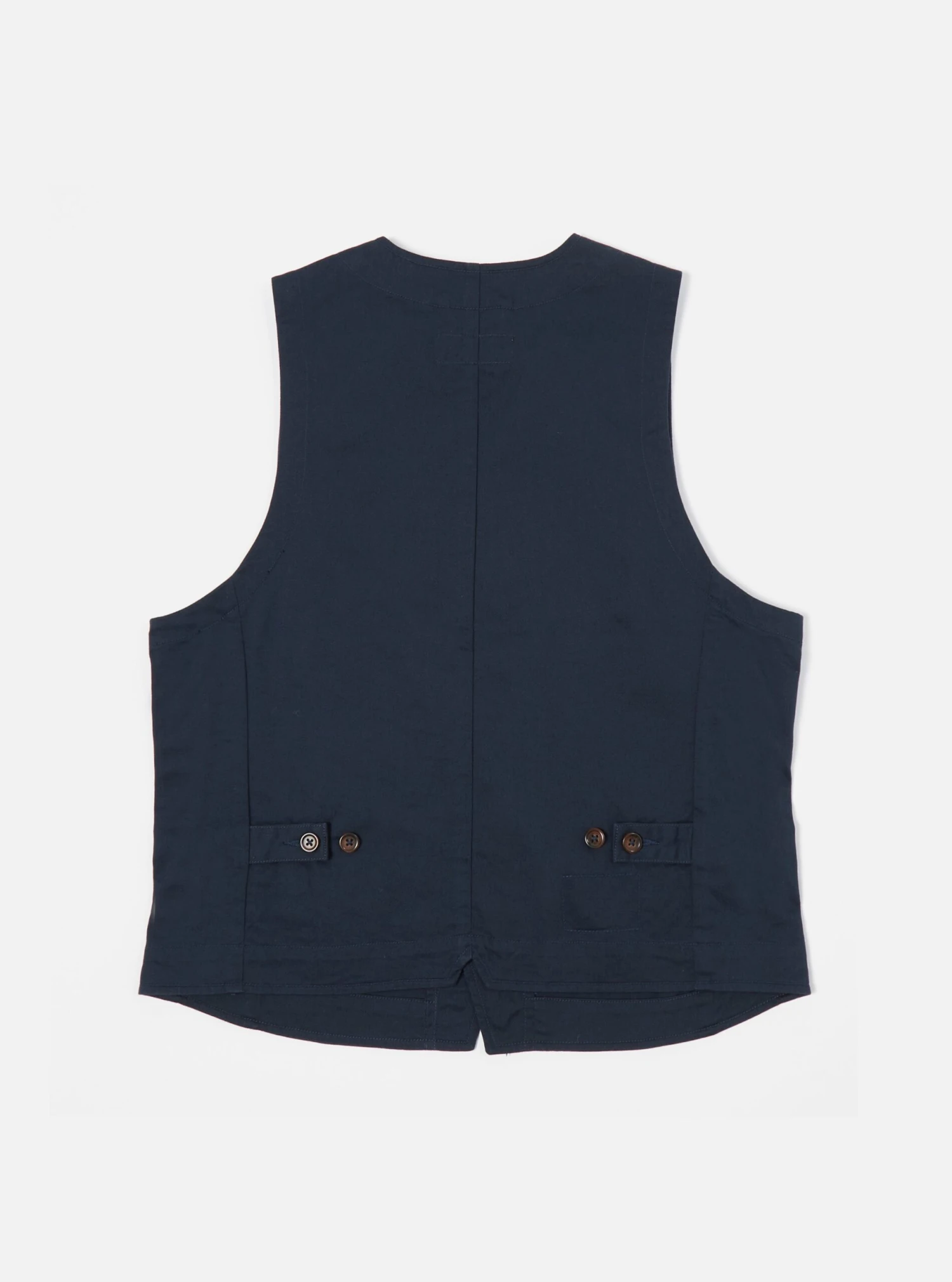 Universal Works Field Waistcoat In Navy Twill - Image 2