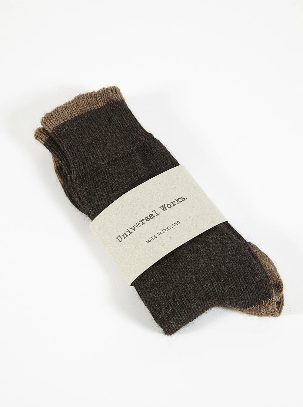 Universal Works Alpaca Sock In Charcoal Alpaca Wool - Image 6