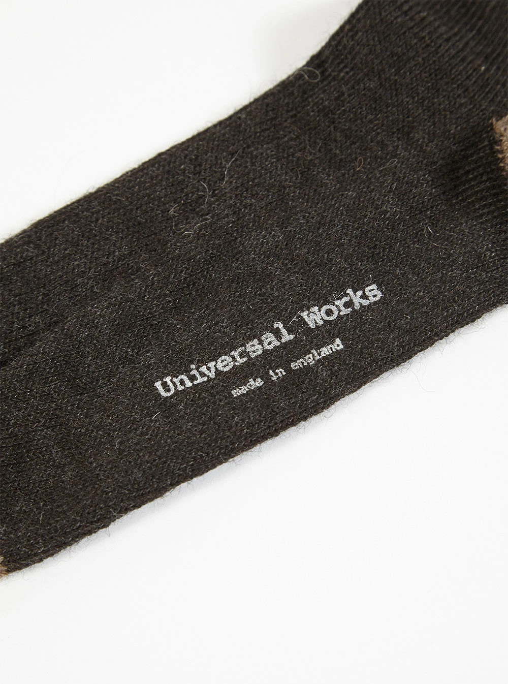 Universal Works Alpaca Sock In Charcoal Alpaca Wool - Image 7
