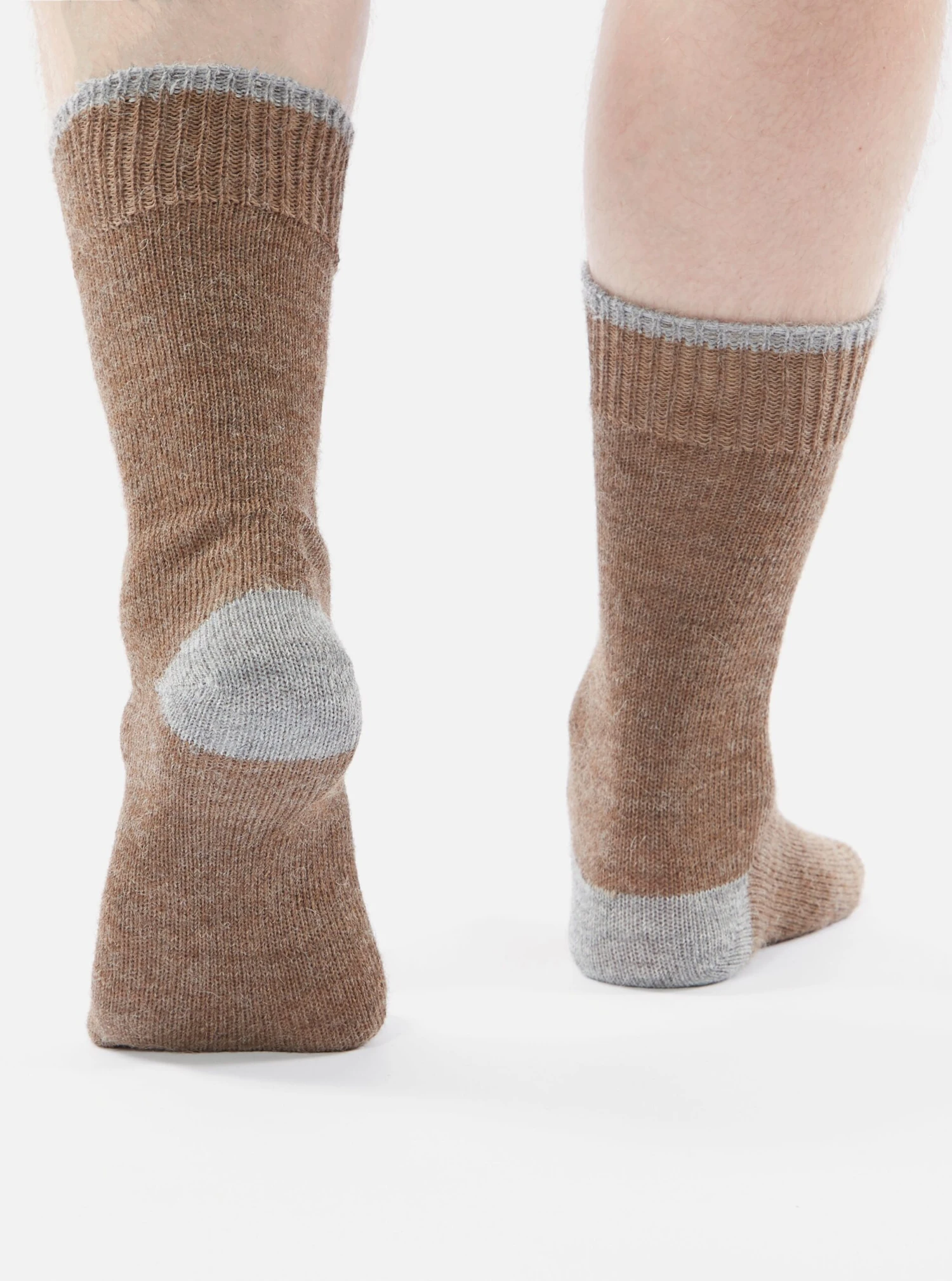 Universal Works Alpaca Sock In Brown Alpaca Wool - Image 5