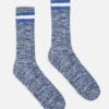 Universal Works Everyday Stripe Sock In Navy Cotton