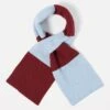 Universal Works Deluxe Football Scarf In Sky/Claret Soft Wool