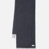Universal Works Scarf In Charcoal Recycled Woven Wool