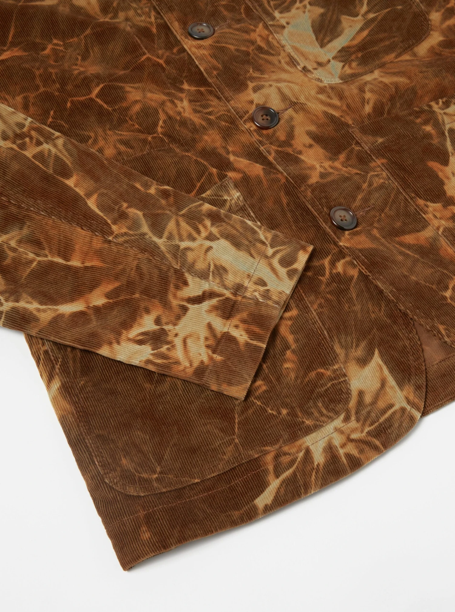 Universal Works Bakers Jacket In Brown Hand-Dyed Japanese Cord - Image 5