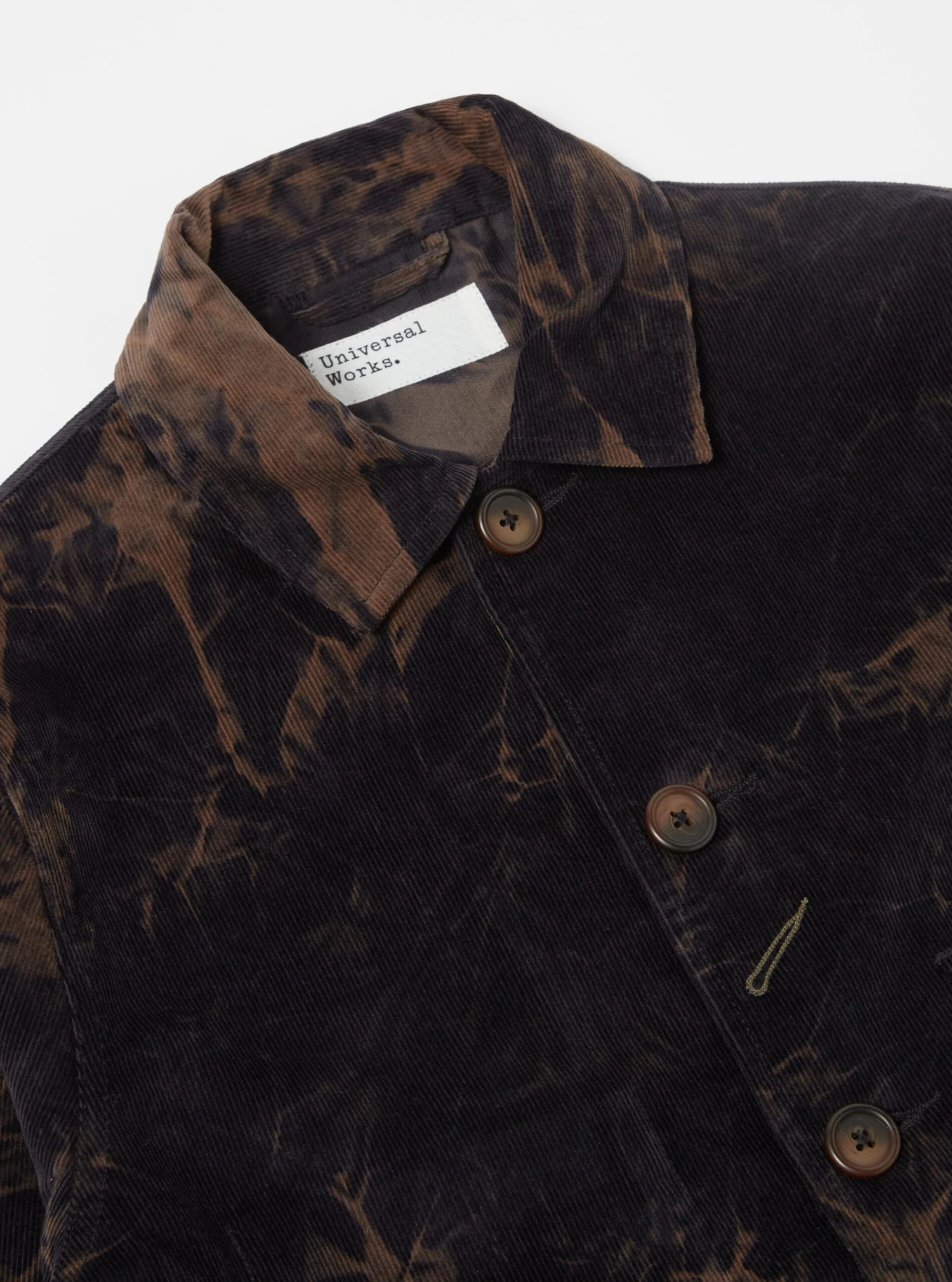 Universal Works Bakers Jacket In Navy Hand-Dyed Japanese Cord - Image 3