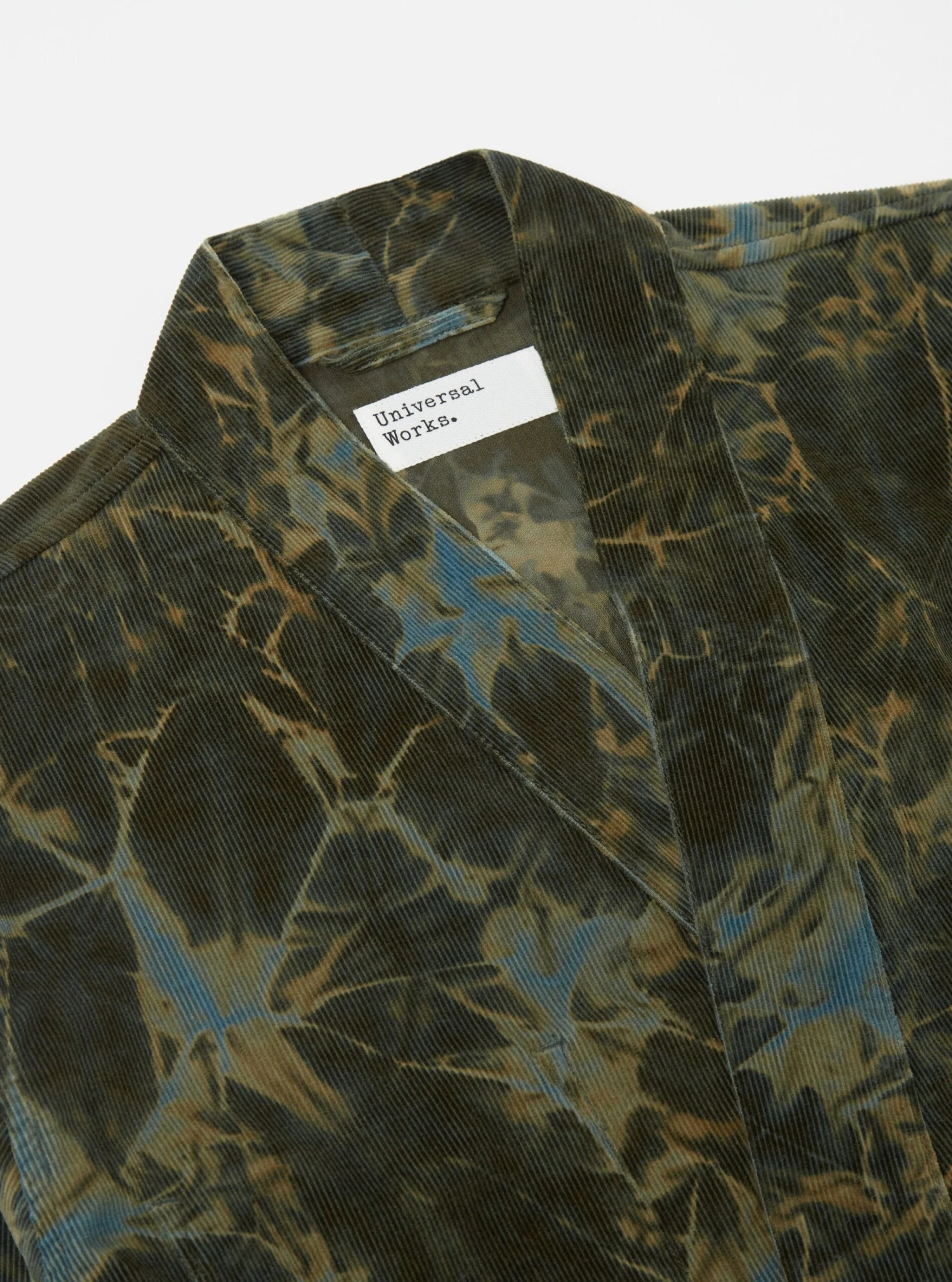 Universal Works Kyoto Work Jacket In Green Hand-Dyed Japanese Cord - Image 3