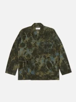 Universal Works Kyoto Work Jacket In Green Hand-Dyed Japanese Cord