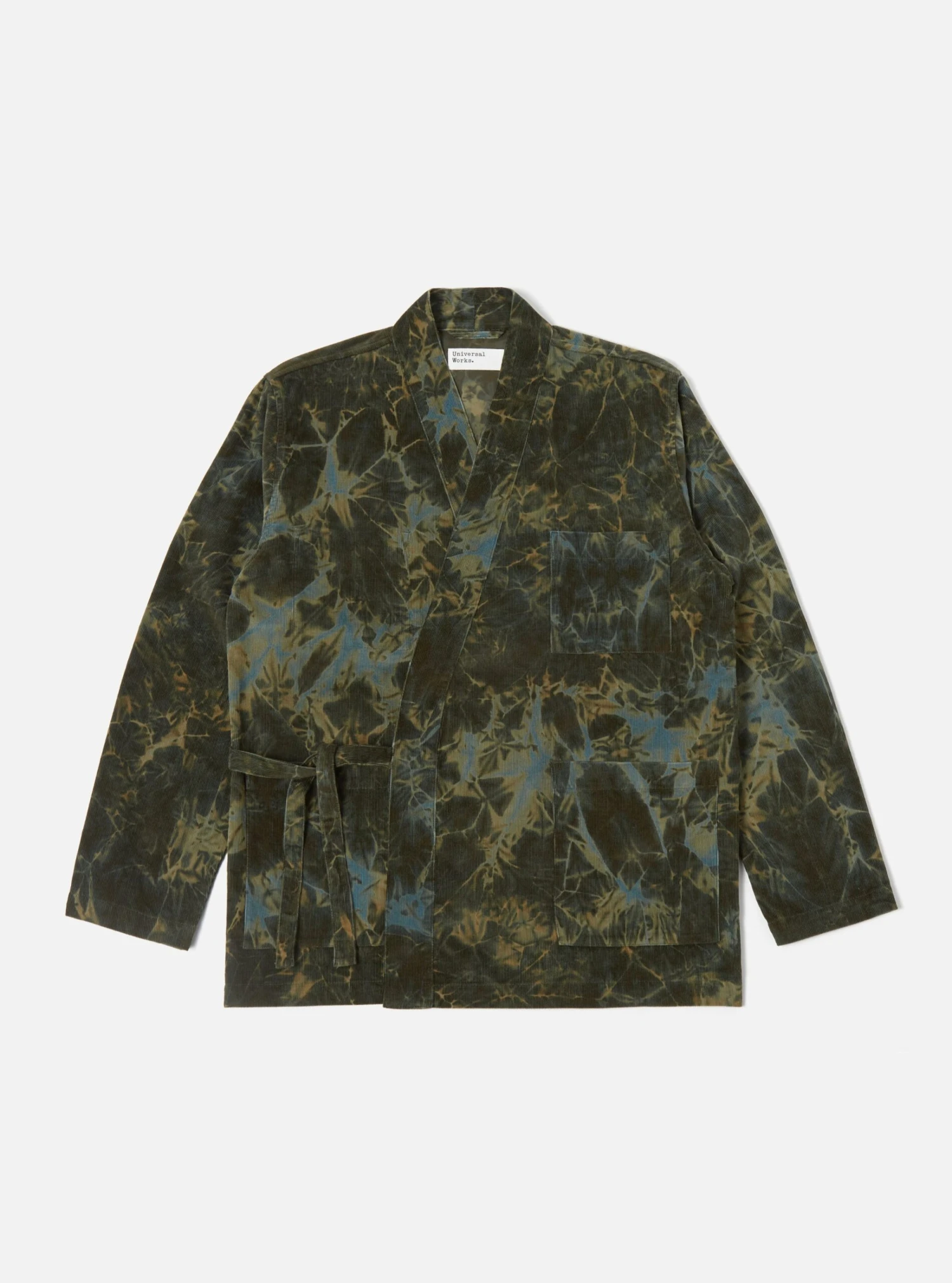 Universal Works Kyoto Work Jacket In Green Hand-Dyed Japanese Cord