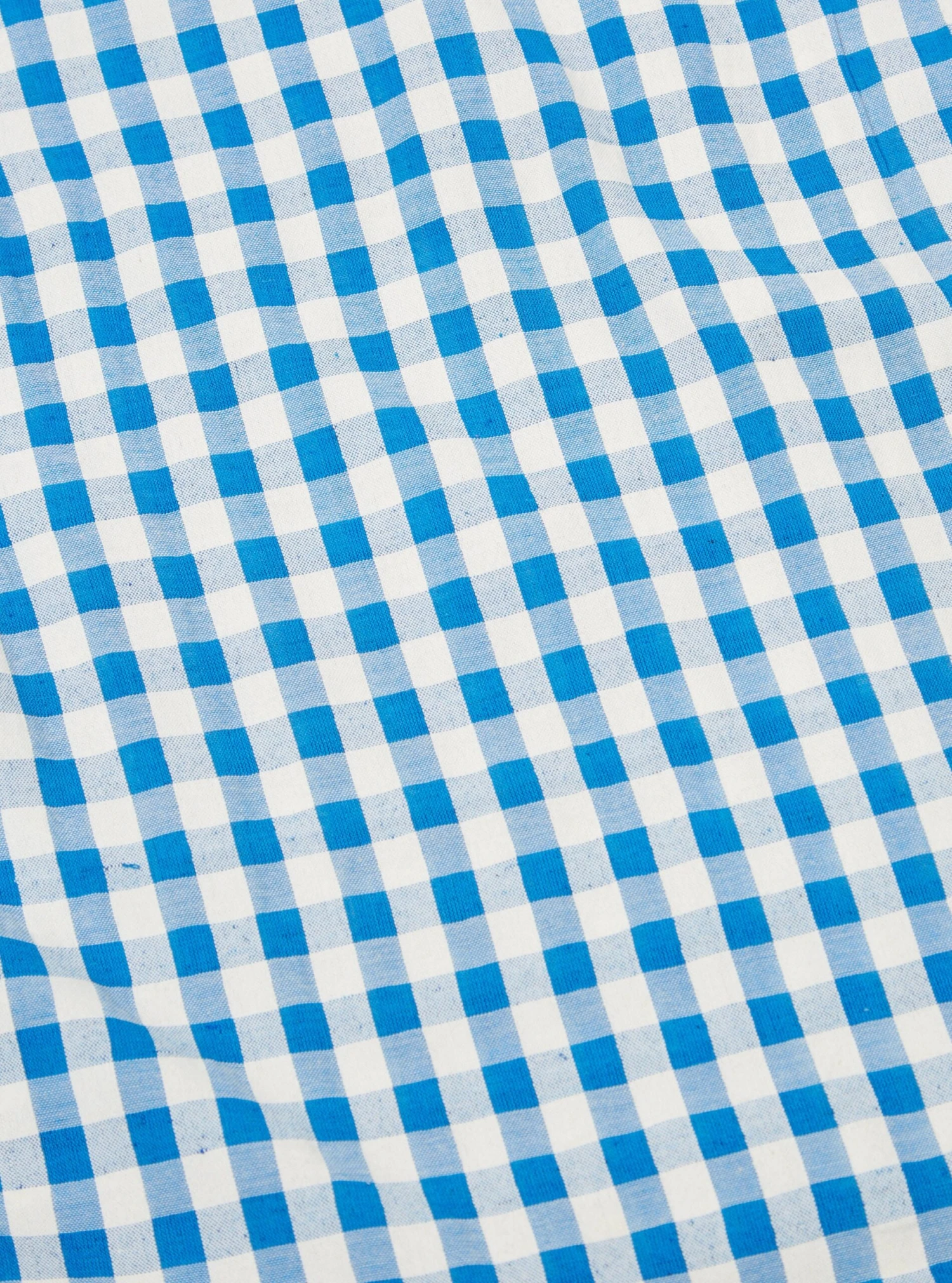 Oi Polloi X Universal Works Treck Shirt In Blue Checked Seersucker - Image 5