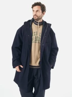 Universal Works Cruiser Parka In Navy Mowbray