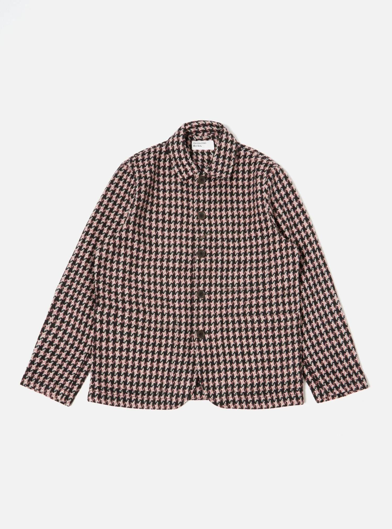 Universal Works Bakers V3 Chore Jacket In Pink Cortina Tweed - Image 2