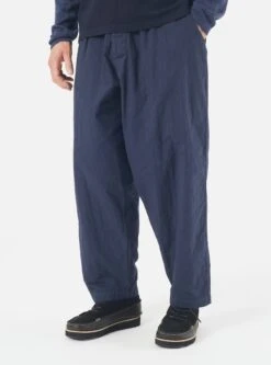 Universal Works Quilted Oxford Pant In Navy Cotton