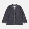 Universal Works Embroidered Cabin Jacket In Indigo Japanese Twill Denim