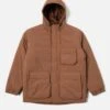 Universal Works Padded Stayout Jacket In Brown Recycled Nylon