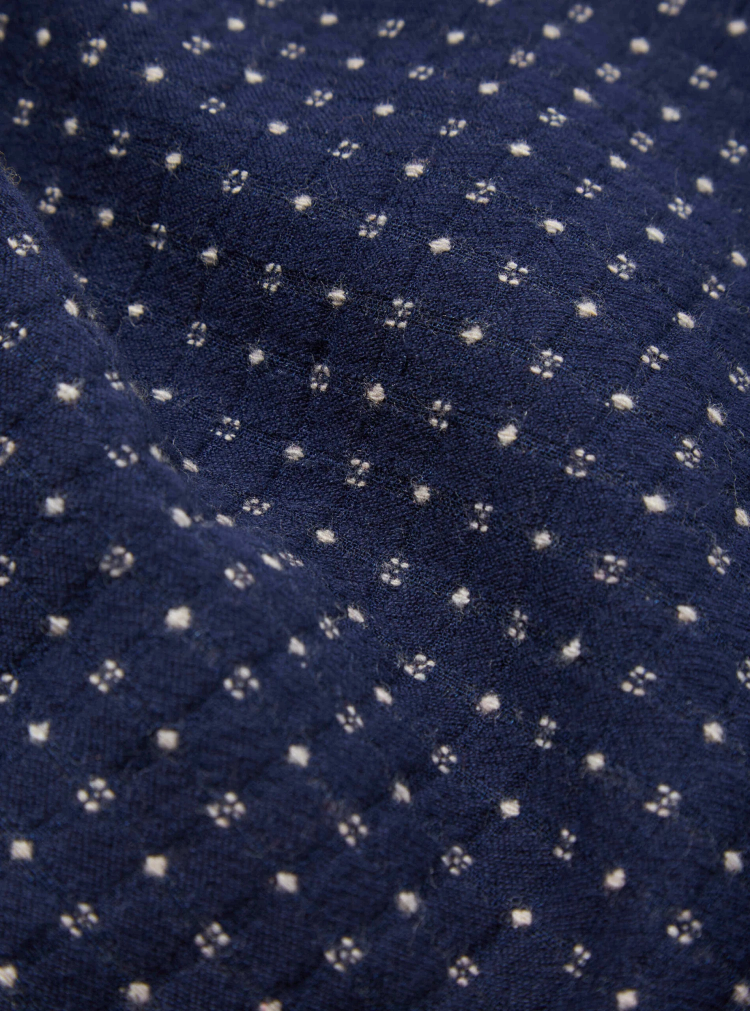 Universal Works Three Button Jacket In Indigo Shingora Dot - Image 6