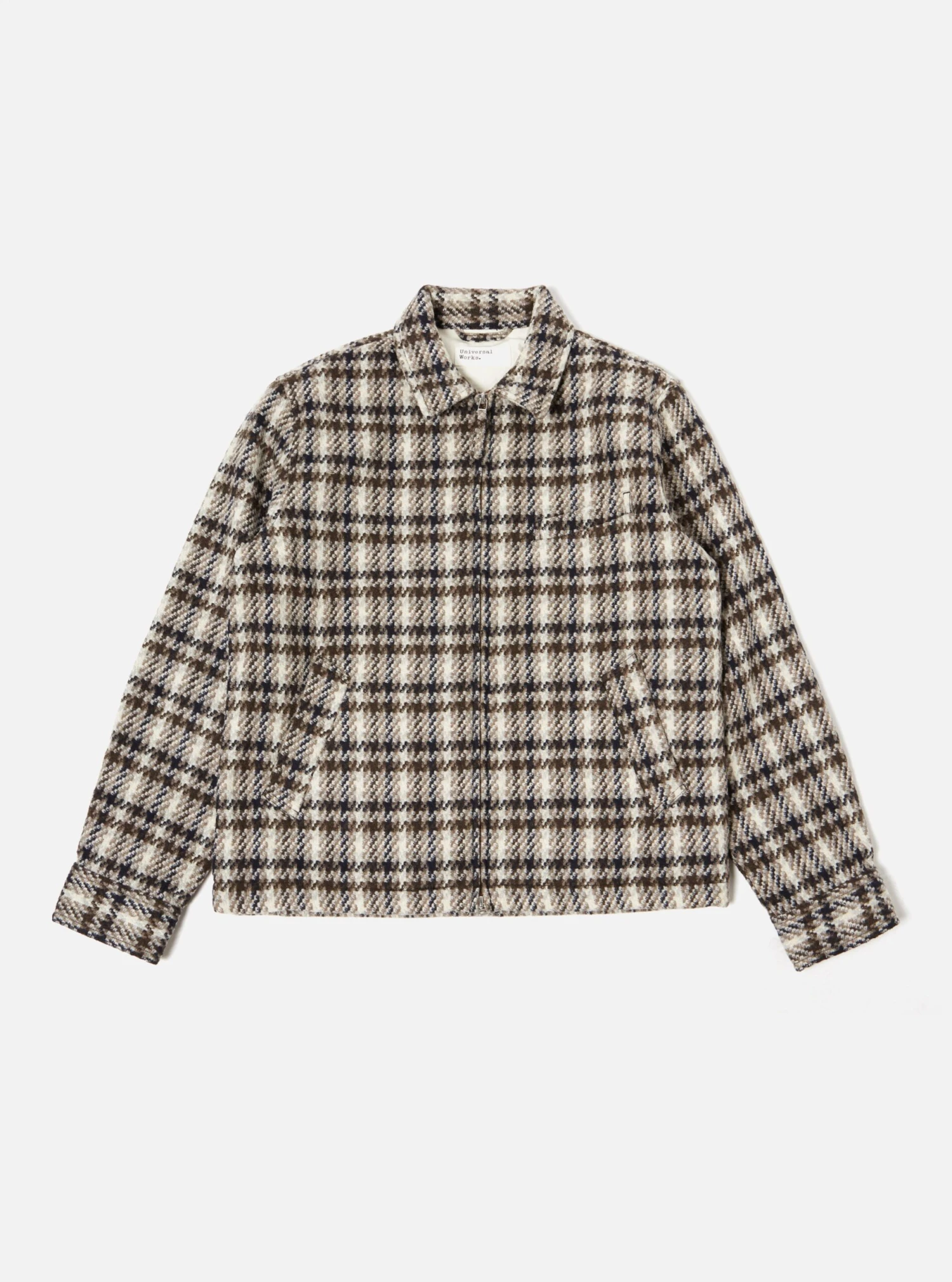 Universal Works Windcheater II In Grey Cortina Tweed