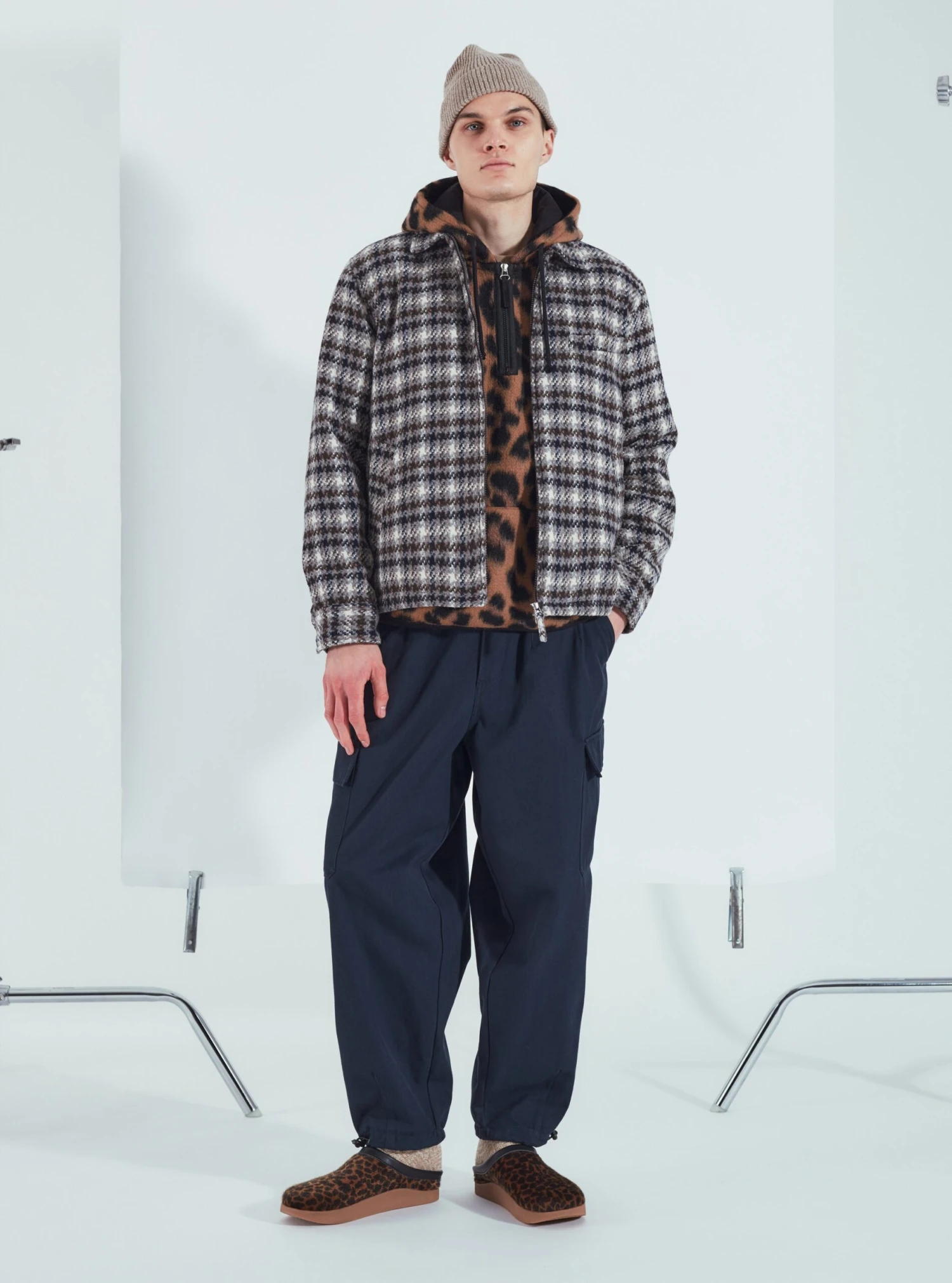 Universal Works Windcheater II In Grey Cortina Tweed - Image 9