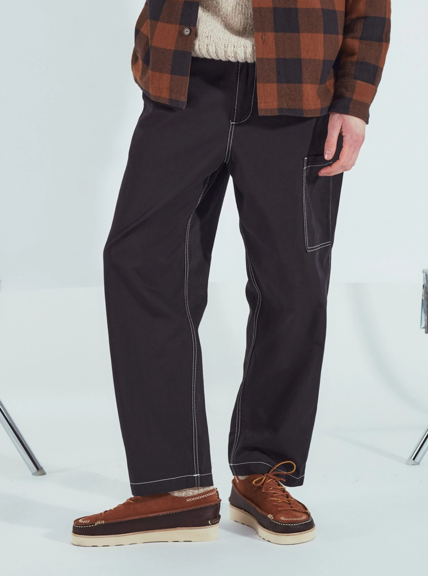 Universal Works Coverall Pant In Black Twill - Image 10