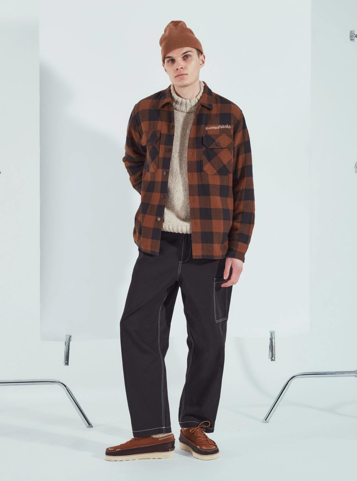 Universal Works Coverall Pant In Black Twill - Image 13