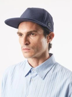 Universal Works Baseball Hat In Navy Canvas