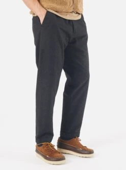 Universal Works RB Chino In Charcoal Carbon Cotton