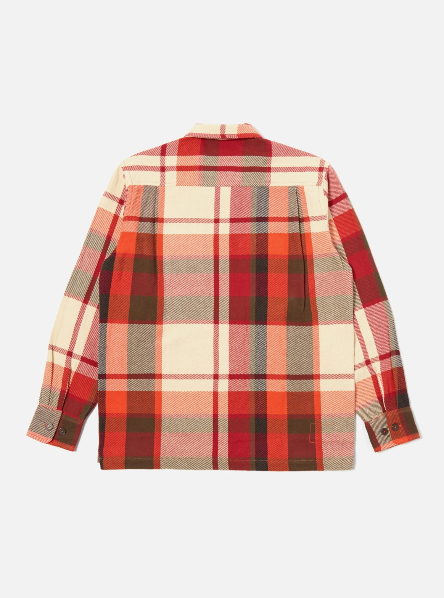 Universal Works L/S Utility Shirt In Red Earth Check - Image 2