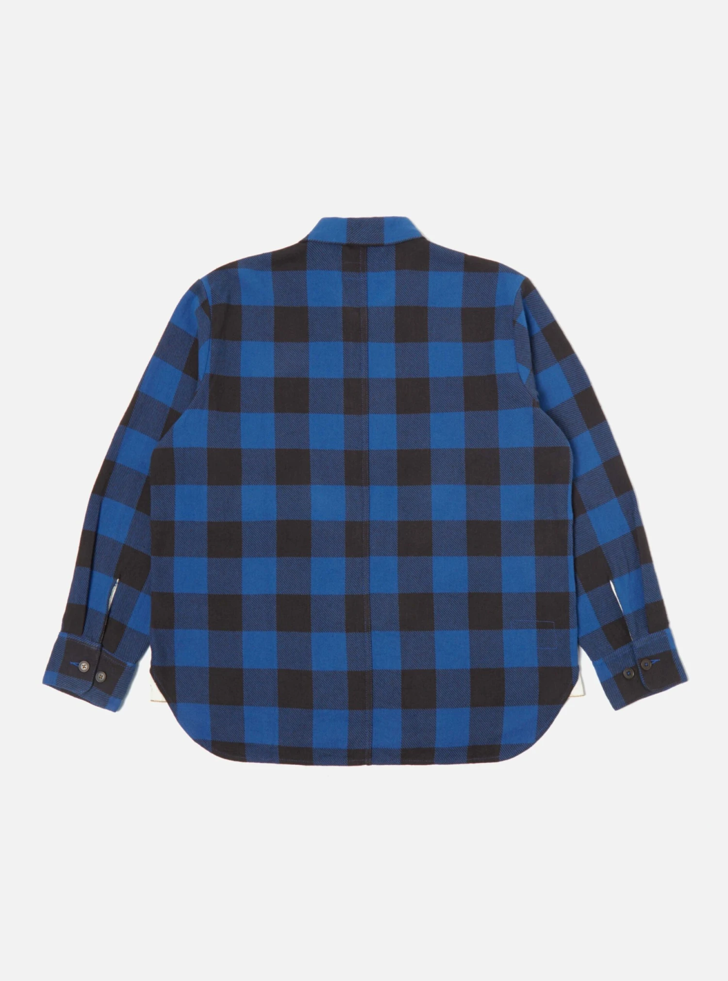 Universal Works Travail Shirt In Navy Winter Gingham - Image 2