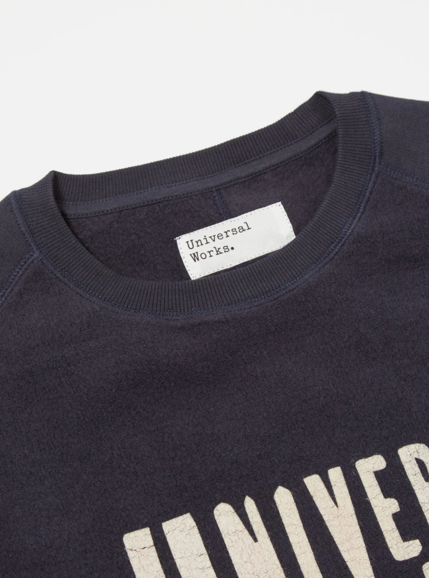 Universal Works 'Mystery Train' Print Sweatshirt In Navy Brushback - Image 3