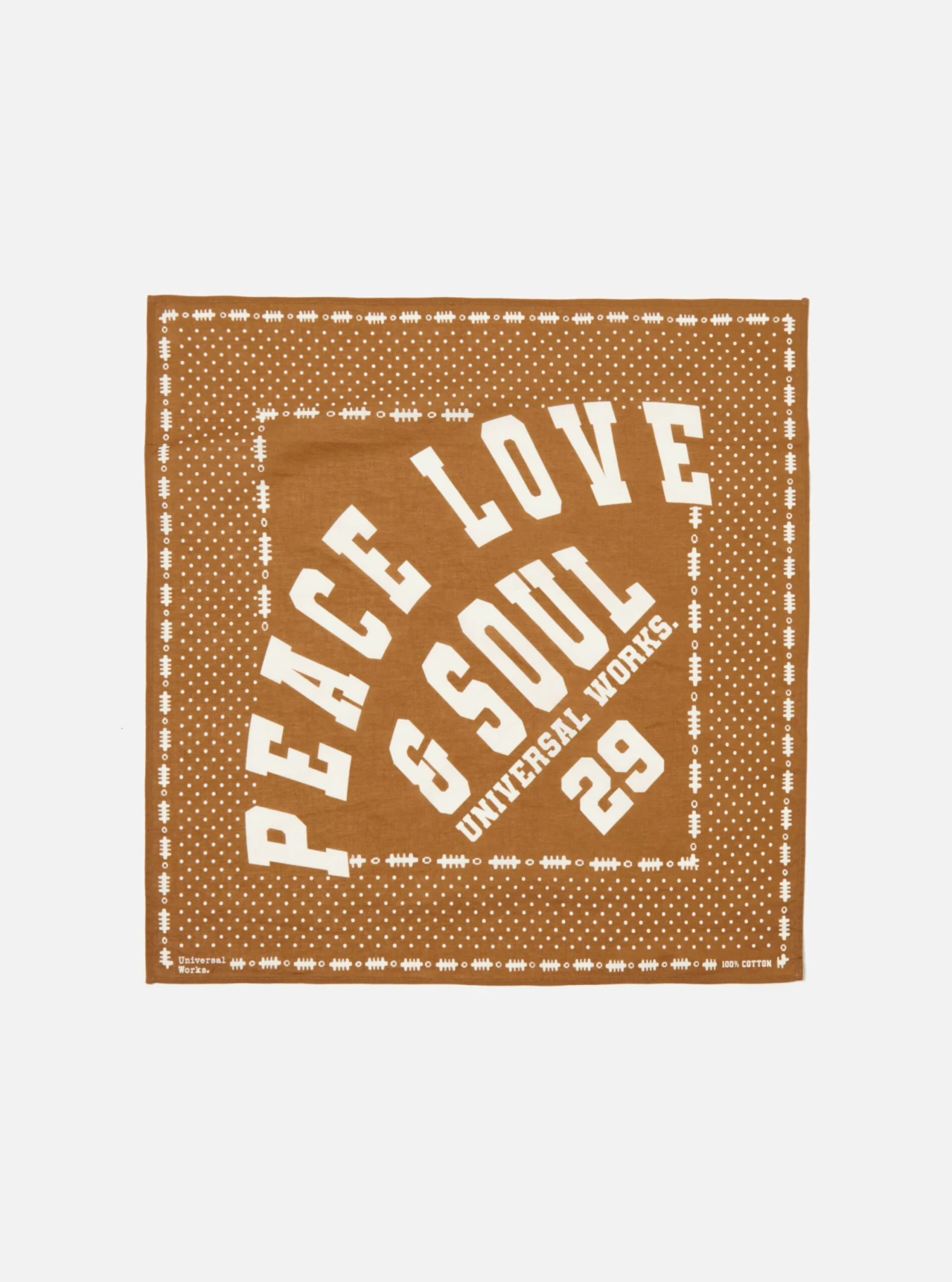 Universal Works PL&S Neckerchief In Cumin Cambric