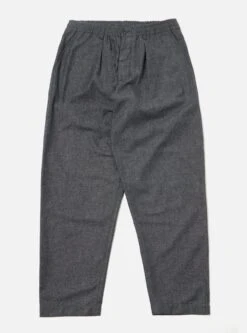 Universal Works Pleated Track Pant In Grey Upcycled Italian Tweed