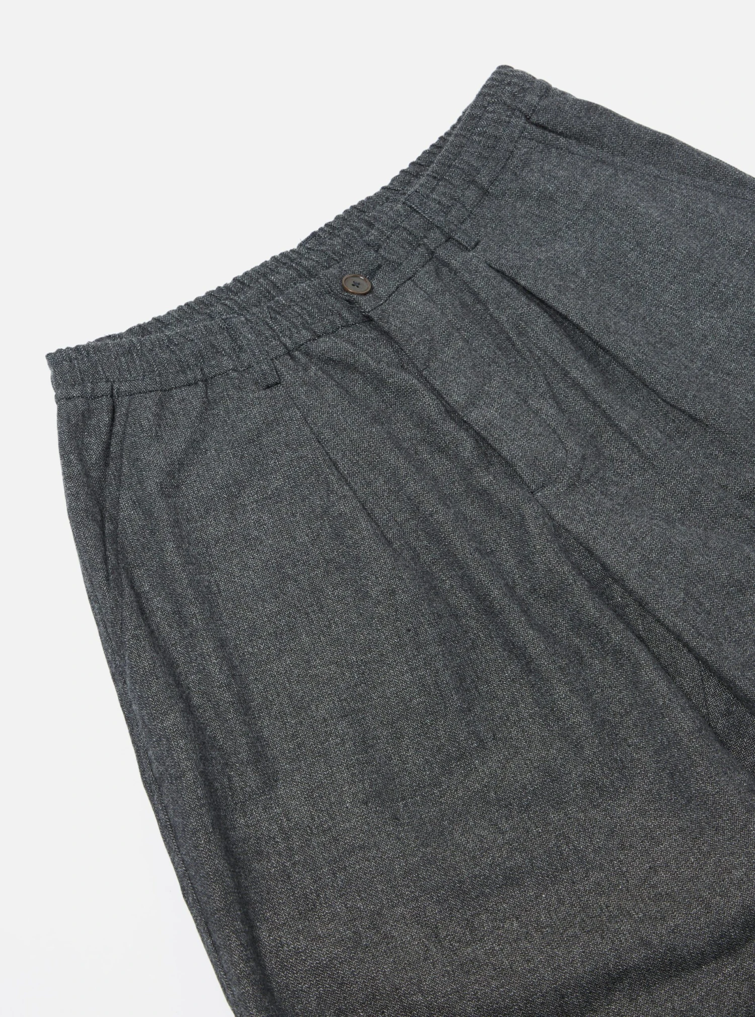Universal Works Pleated Track Pant In Grey Upcycled Italian Tweed - Image 3