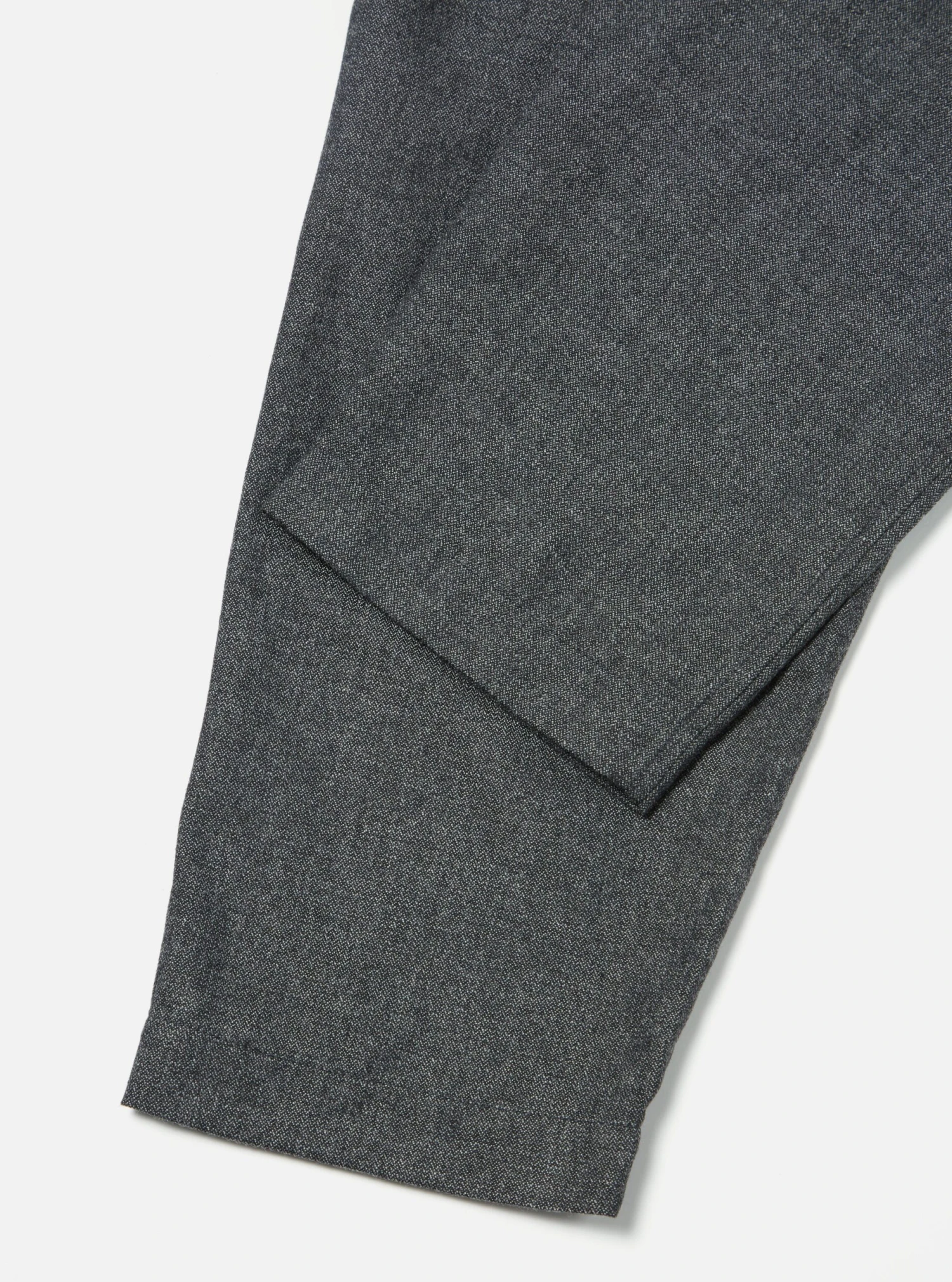 Universal Works Pleated Track Pant In Grey Upcycled Italian Tweed - Image 5